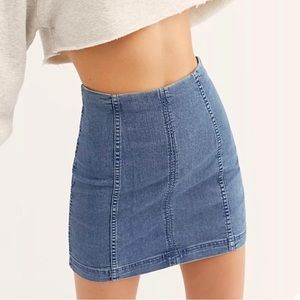 FREE PEOPLE Denim Skirt